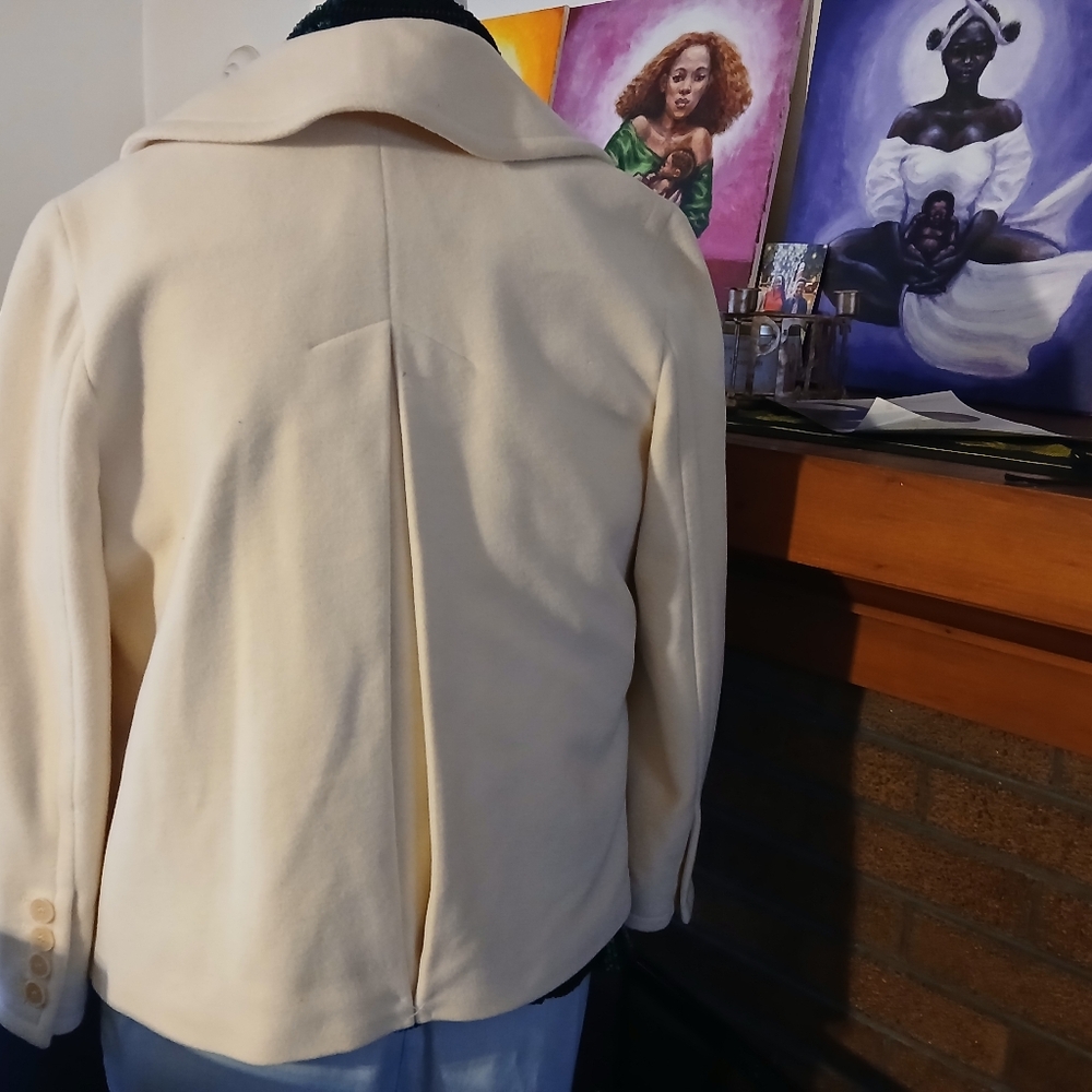 Cream Wool Coat - Picture 10 of 10